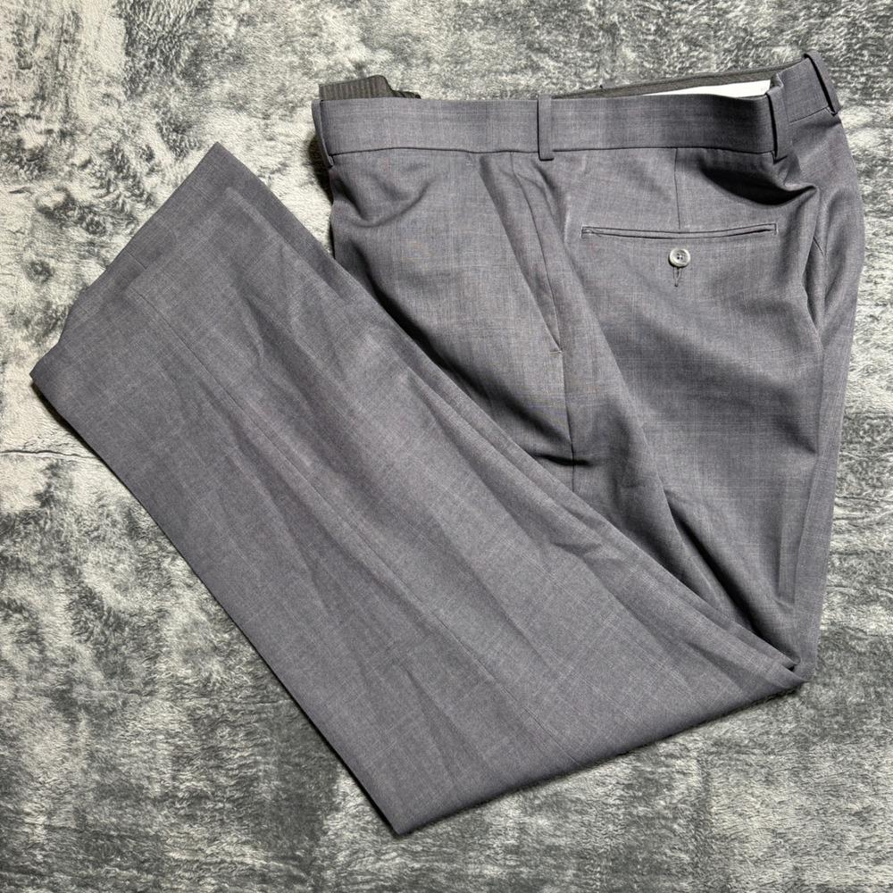 Perry Ellis Dress Pants Mens 36x30 Gray Portfolio Modern Fit PS45906